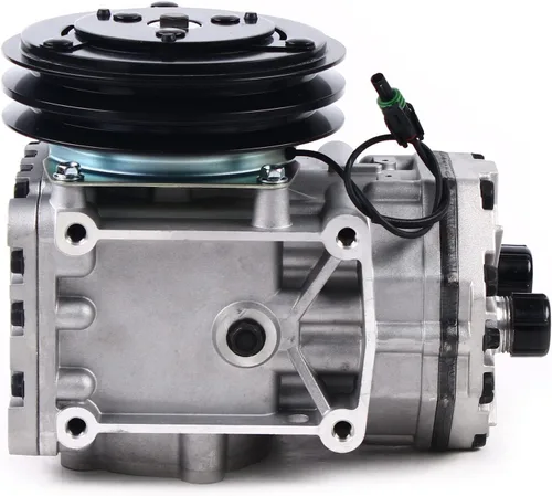 Vista 6 de Compresor de CA del A/C con embrague de 2 ranuras para 1996-1999 para Freightliner Peterbilt Kenworth-CFC688-21589 10.0L