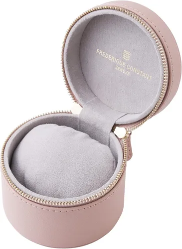 Vista 6 de Frederique Constant Ladies Swiss Quartz Classic Carrée Rose Gold-Tone Stainless Steel Watch with Burgundy Leather Strap, Style FC-200MC24