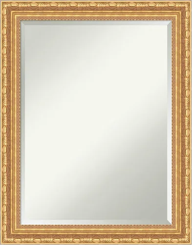 Vista 15 de Amanti Art 24x20 Bathroom Vanity Mirror, Versailles Gold Wood Frame, Rectangular Wall Mirror, Beveled Edge, Hangs Horizontally or Vertically