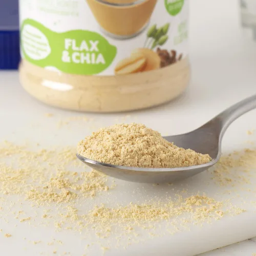 Vista 5 de Mighty Nut, crema de cacahuete en polvo, 184 g (6.5 oz). Non-GMO Project Verified, Gluten Free, Low Fat Peanut Butter Powder with Flax & Chia