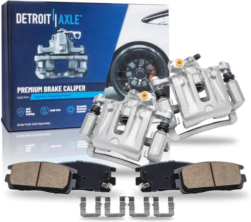 Vista 35 de Detroit Axle - Kit de freno delantero de 4 piezas para Dodge Caravan Plymouth Voyager 1991-1995 1991-1993 Grand Voyager, rotores de freno de disco