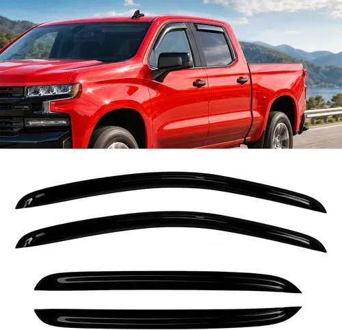 Vista 9 de Protectores de lluvia de ventana para Ford F150 SuperCab 2004-2014 2 piezas deflector de ventana para 09-14 F-150 con 2 puertas delanteras