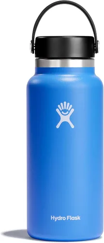 Vista 13 de Hydro Flask Botella de agua – Acero inoxidable aislado – Tapa flexible de boca ancha, antiderrames, a prueba de fugas y recargable en agave de 20