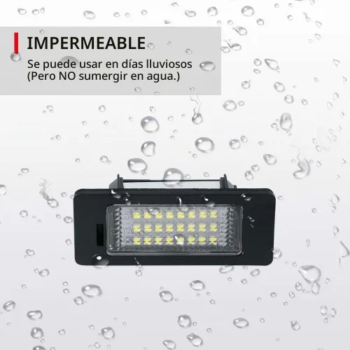 Vista 6 de Gempro Luz de matrícula, 2 piezas LED de placa de matrícula para Audi A1 A4 A5 A6 A7 S5 Q5 RS5 TT TTRS, alimentado por luces LED blancas de xenón