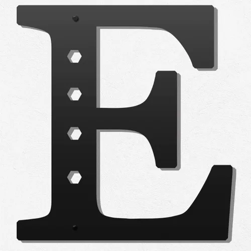 Vista 13 de Letras metálicas para decoración de pared de 12 pulgadas, letras colgantes negras, letras visuales 3D grandes del alfabeto moderno, decoración