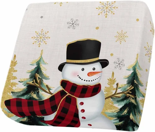 Vista 23 de Fundas de cojín para sofá de Navidad, funda elástica para sofá con parte inferior elástica, fundas de sofá con diseño de muñeco de nieve