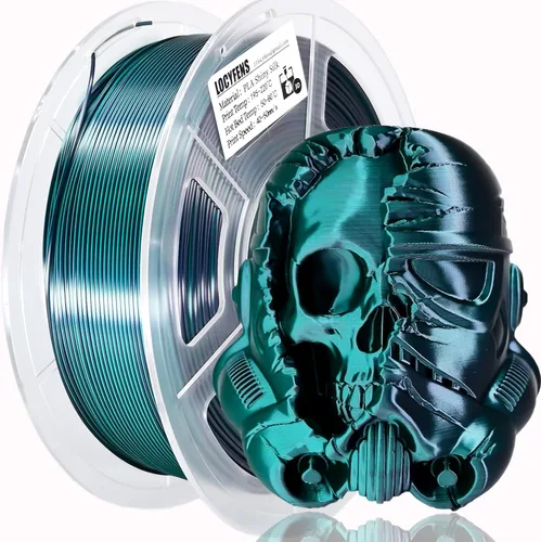 Vista 9 de Filamento para Impresora 3D PLA, Filamento PLA Arcoíris 1.75mm +/-0.02mm, Filamento PLA de Seda de Doble Color, Paquete de Filamento 3D Coextruido 2
