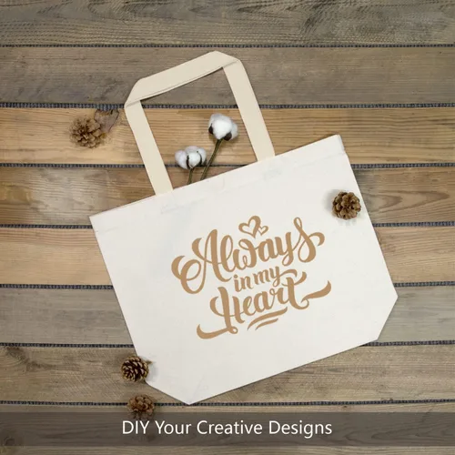 Vista 4 de TOPDesign Paquete de 2 bolsas de lona con cierre magnético, bolsas de compras reutilizables para comestibles, haz tus diseños creativos