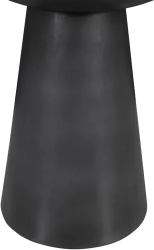 Vista 5 de Jofran - Mesa auxiliar redonda de pedestal con parte superior de mármol y base de hierro, mesa moderna para sala de estar, dormitorio, color blanco