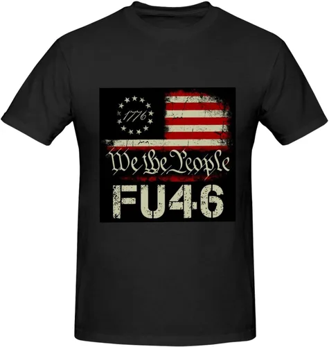 Vista 7 de Fu46 Camiseta Hombre Tops Manga Corta Slim Tee