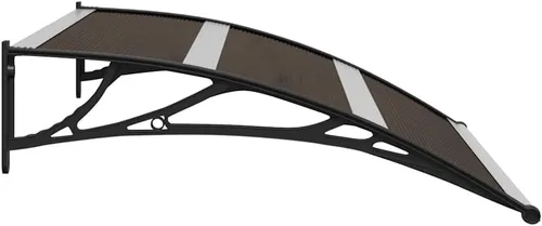 Vista 5 de Toldo para puerta negro 47.2x29.5 pulgadas