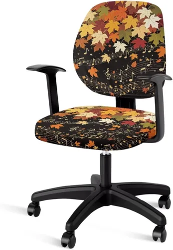 Vista 39 de Funda para silla de oficina, con temática de playa, funda elástica para silla de oficina, funda elástica de 2 piezas, funda para silla