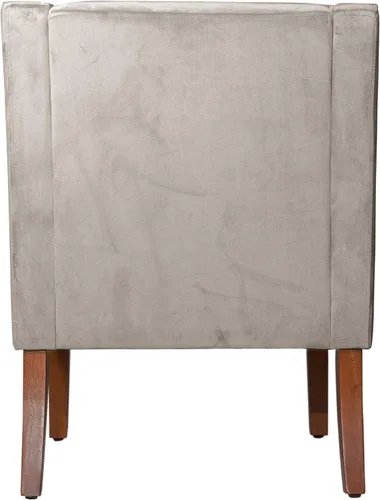Vista 11 de HomePop Swoop - Silla de sala de estar con apoyabrazos, terciopelo gris