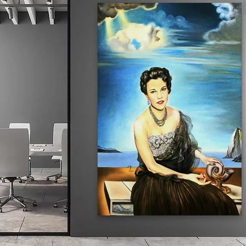 Vista 5 de Obras de pintores famosos de Salvador Dalí (retrato de Dolores Suero Falla) Impresión de pósteres de impresión de fotos artísticas lienzo decorativo