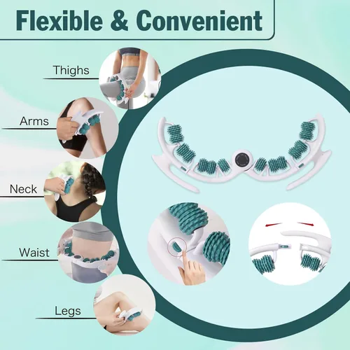 Vista 4 de Herramienta de masaje para celulitis, rodillo de celulitis para piernas/muslos/cuerpo, masajeador de drenaje linfático, removedor de celulitis suave