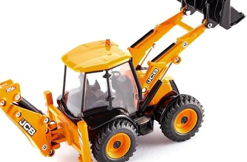 Vista 2 de Siku 3558, retroexcavadora JCB 4CX, 1:50, metal/plástico, amarillo, multifuncional, se puede combinar con modelos Siku de la misma escala
