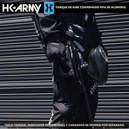 Vista 4 de HK Army Tanque de aire comprimido de aluminio HPA para paintball con sistemas de aire - Regulador estándar Negro