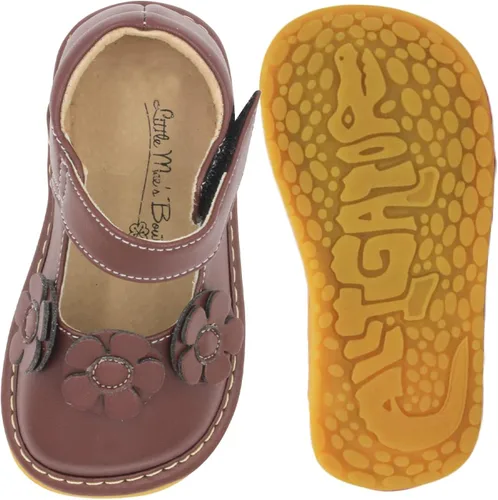 Vista 9 de Little Mae's Boutique Mary Jane - Zapatos chirriantes para niñas pequeñas, ideales para caminar con chirriador extraíble y correa ajustable, zapatos