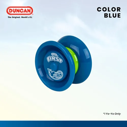 Vista 9 de Duncan Toys First Yo! - Mejor Yo-Yo Principiante para Niños, Yo Yo Sensible, Juguetes YoYo - Azul/Verde Azul y verde
