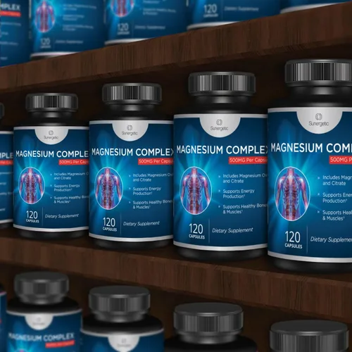 Vista 8 de Cápsulas de citrato de magnesio de primera calidad – Potente suplemento de óxido de magnesio y citrato de 500 mg – Ayuda a apoyar huesos, músculos