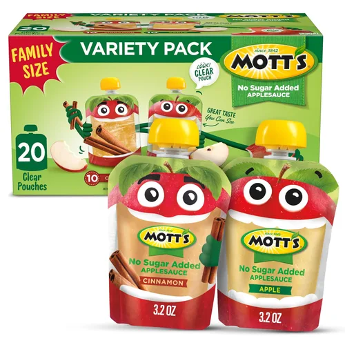Vista 25 de Mott's Puré de manzana y canela, bolsas transparentes de 3.2 onzas, paquete de 20