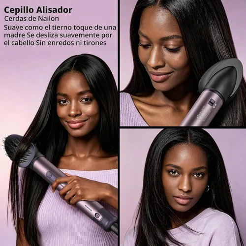 Vista 9 de Cepillo secador de pelo Cweixi 7 en 1, estilizador de aire caliente con Lavanda