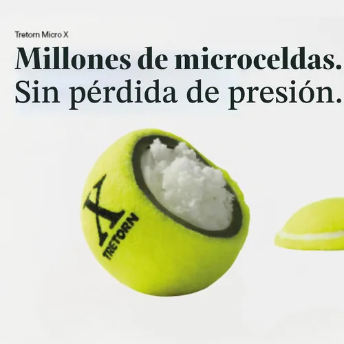 Vista 3 de TRETORN Micro-X (amarillo) Pelotas de tenis sin presión (bolsa de 72 bolas)
