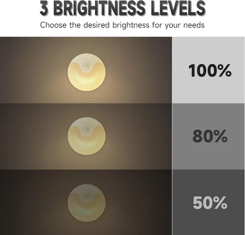 Vista 6 de Luz nocturna LED, luz de armario recargable, sensor de atardecer a amanecer, luz nocturna pequeña que se enciende y apaga automáticamente