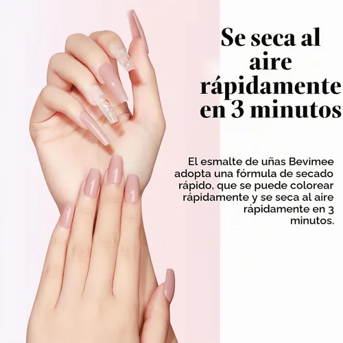 Vista 6 de Esmalte de uñas de secado rápido, esmalte de uñas regular Sheer Nude