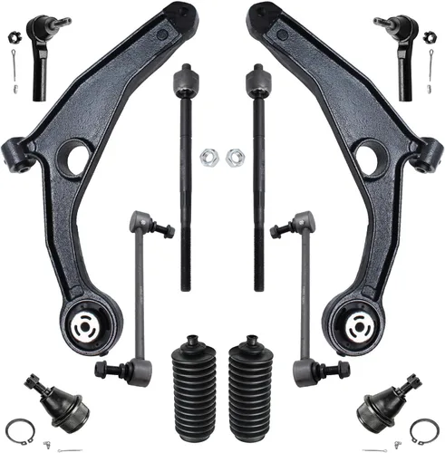 Vista 119 de Detroit Axle – 12 brazos de control superiores e inferiores delanteros con rótulas, barras de unión exteriores e interiores con topes, barras