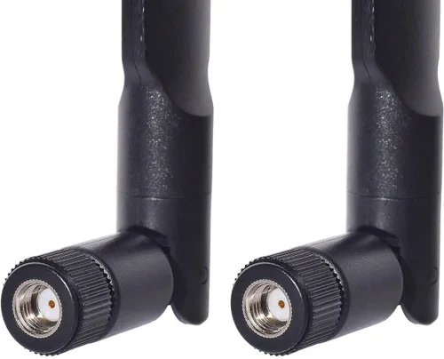 Vista 6 de Bingfu Antena de doble banda WiFi 2.4GHz 5GHz 5.8GHz 8dBi MIMO RP-SMA Macho Antena (paquete de 2) para enrutador WiFi, tarjeta de red inalámbrica