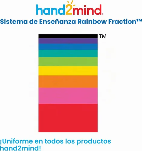 Vista 3 de hand2mind Azulejos de fracción de arco iris de plástico