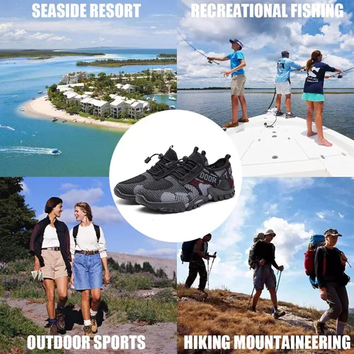 Vista 7 de Cuilurh Water Shoes Men Women, Unisex Hiking Shoes Quick Drying Swim Beach Aqua Shoes for Water Sport Travel Climbing Sneakers