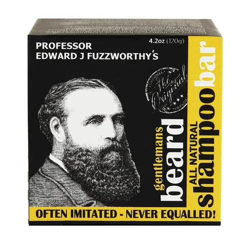 Vista 2 de Professor Fuzzworthy's Best Champú para barba para cara, cabello y cuerpo y soporte de jabón magnético Kit de regalo de aseo para hombres Lavado
