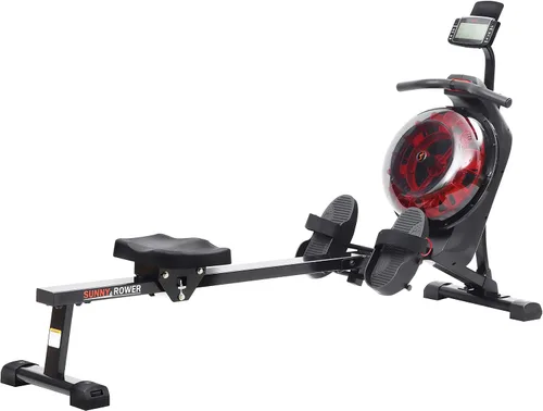 Vista 3 de Máquina de remo acuático Elite de Sunny Health & Fitness con tanque vertical de alta resistencia dinámica, entrenamiento de cuerpo completo de bajo