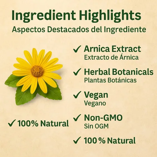 Vista 4 de Combo de masaje de árnica, aceite de 6 onzas líquidas + gel de 4.23 onzas, juego tópico natural para músculos y articulaciones, absorción rápida