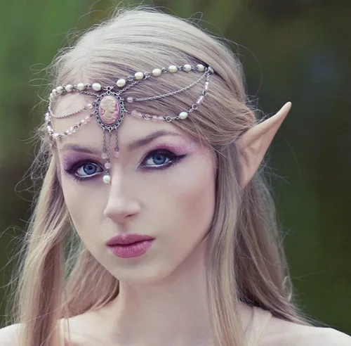 Vista 4 de Lulupia Alas de hadas blancas para adultos disfraz de hada de mariposa juego de alas de ángel con orejas de elfo para mujeres niñas y niños Blanco