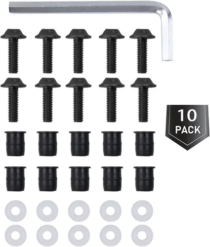 Vista 3 de Kit de tornillos de 10 tornillos para parabrisas de motocicleta, tornillos universales CNC para parabrisas de motocicleta, funciona en parabrisas