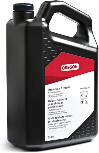 Vista 3 de Oregon 54-059 Aceite y lubricante premium para barra y cadena de motosierras, botella de 1 galón (128 fl.oz / 4500 ml)