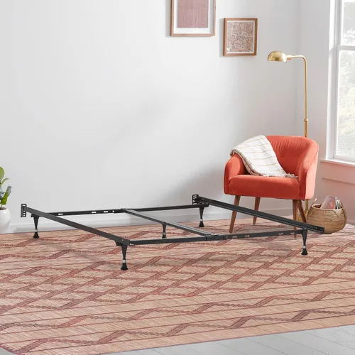 Vista 13 de Greaton, Base de cama de metal avanzada para somier y colchón, cabecero ajustable, sin ruido, sin herramientas, fácil montaje, soporte de 4 patas