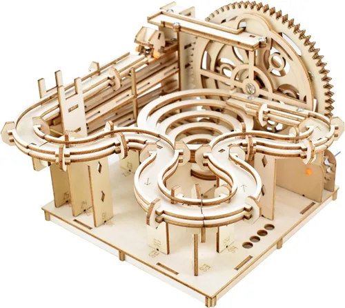 Vista 9 de Rompecabezas de madera 3D para adultos, kit de modelo mecánico de estación espacial con luces y música, 511 piezas de rompecabezas de madera