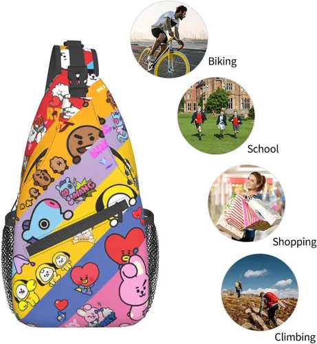 Vista 6 de SSNDFVY Bolso bandolera de gran capacidad para mujeres y hombres, bolso cruzado, bolso de hombro, bolsas de pecho para viajes, senderismo, gimnasio