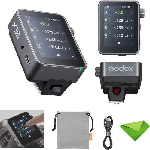 Vista 11 de Godox X3 Pro C X3Pro C Pantalla táctil TTL Flash Trigger para Canon, 2.4G inalámbrico, pantalla LCD de 2.4 pulgadas, integración Bluetooth y control