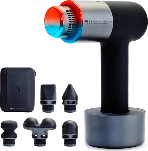 Vista 10 de Sharper Image Pistola de masaje PowerBoost Circuit [versión 2026] Masajeador de percusión de tejido profundo con 6 velocidades para aliviar el dolor