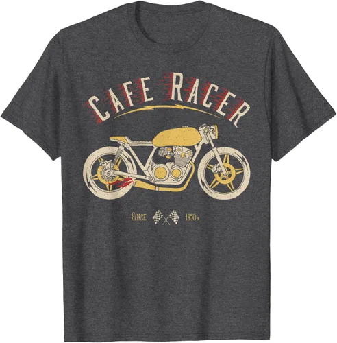 Vista 33 de Camiseta Cafe Racer - Old School - Camiseta de motocicleta vintage Negro