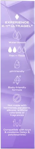 Vista 5 de K-Y Ultragel Premium Fórmula a base de agua amigable para el cuerpo, 4.5 onzas líquidas, lubricante personal para sexo más húmedo para hombres