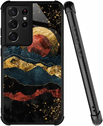 Vista 12 de ZHEGAILIAN Funda compatible con Samsung Galaxy S21, funda de vidrio orgánico para niñas, mujeres y hombres, diseño de cuatro esquinas, antiarañazos