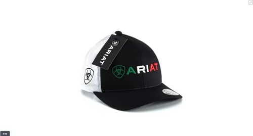 Vista 3 de ARIAT Mens Mexico Flag Shield Eagle Logo Cap