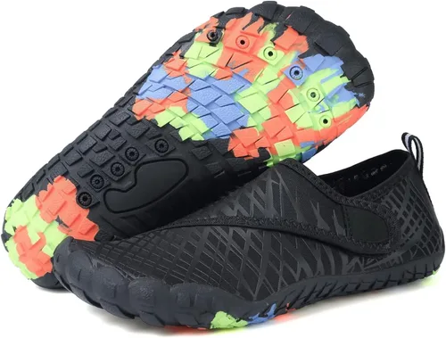 Vista 6 de Zapatos acuáticos para niños y niñas, suela ligera y cómoda, fácil de caminar, calzado acuático y deportivo antideslizante