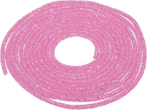 Vista 78 de MECCANIXITY Cuerda de lentejuelas con purpurina de 2.5 yardas, 6mm, 0.24 pulgadas, cuerda de tubo de lentejuelas con diamantes de imitación